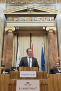 Bundesratspräsirdent Mario Lindner (S) am Rednerpult