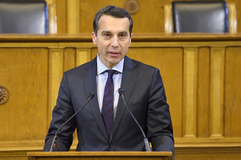 Bundeskanzler Christian Kern (S) am Rednerpult