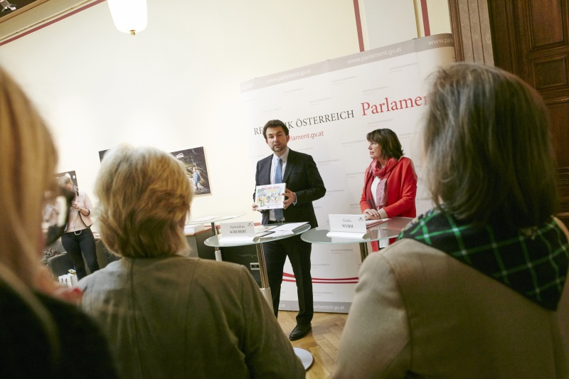 von links: Maximilian Schubert ISPA, Nationalratsabgeordnete Gisela Wurm Österreichische Delegation der Parlamentarischen Versammlung des Europarates
