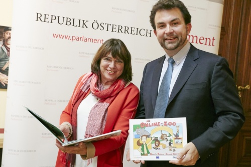 von links: Nationalratsabgeordnete Gisela Wurm Österreichische Delegation der Parlamentarischen Versammlung des Europarates, Maximilian Schubert ISPA