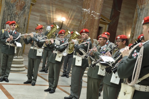 Musikalische Untermalung durch die Gardemusikkapelle des Bundesheeres