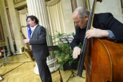 Musikalische Untermalung durch Herwig Gradischnig (Saxophon) und Johannes Strasser