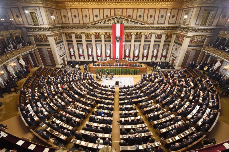 Blick Richtung VeranstaltungsteilnehmerInnen. Bundespräsident Alexander Van der Bellen bei seiner Rede