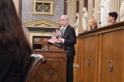 Bundespräsident Alexander Van der Bellen bei seiner Rede