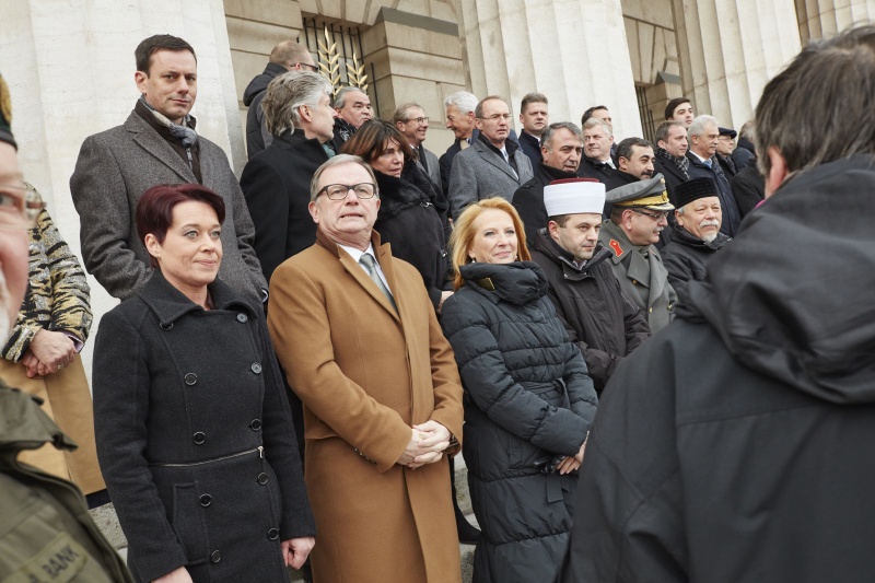 von links: Bundesratspräsidentin Sonja Ledl-Rossmann (V), Zweiter Nationalratspräsident Karlheinz Kopf (V), Nationalratspräsidentin Doris Bures (S)