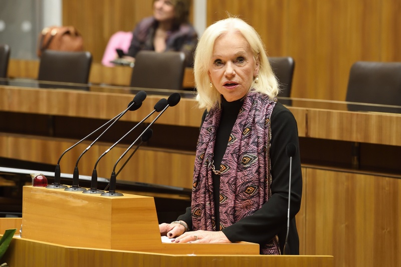 Volksanwältin Gertrude Brinek bei ihrer Ansprache