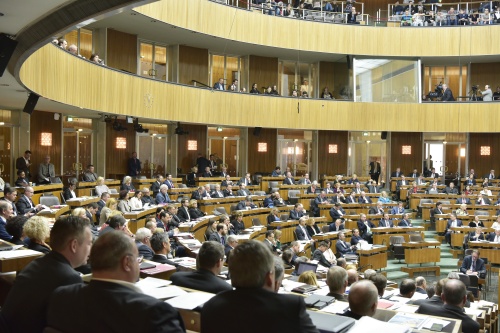 Blick Richtung Nationalratsabgeordnete während einer Sitzung im Nationalrat