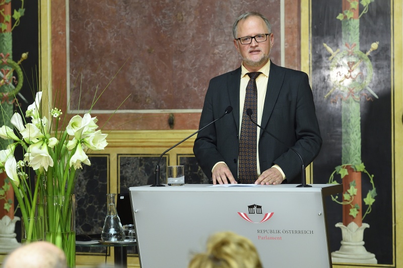 Klaus Unterberger, ORF, bei seiner Laudatio