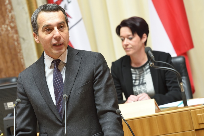 Regierungserklärung von Bundeskanzler Christian Kern (S)