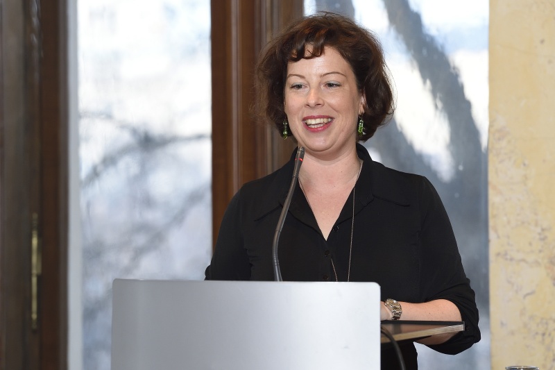 Nina Krämer-Pölkhofer, Generalsekretärin der Kammer der Architekten und Ingenieurkonsulenten für Wien, Niederösterreich und Burgenland bei ihrer Einleitung