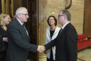 Von links: OSZE-PV Vizepräsident Roberto Battelli (Slowenien), Nationalratsabgeordnete und OSZE-PV Präsidentin Christine Muttonen und Zweiter Nationalratspräsident Karlheinz Kopf (V)