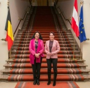 Von  links:  Belgische Senatspräsidentin Christine Defraigne und Bundesratspräsidentin Sonja Ledl-Rossmann (V), 