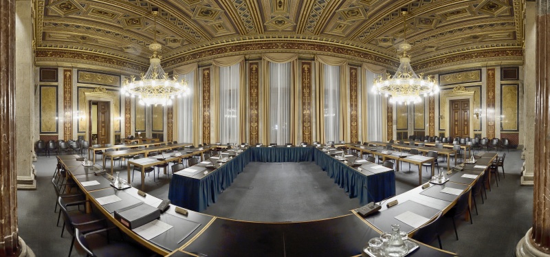 Blick in das Lokal VI vom Präsidium aus gesehen