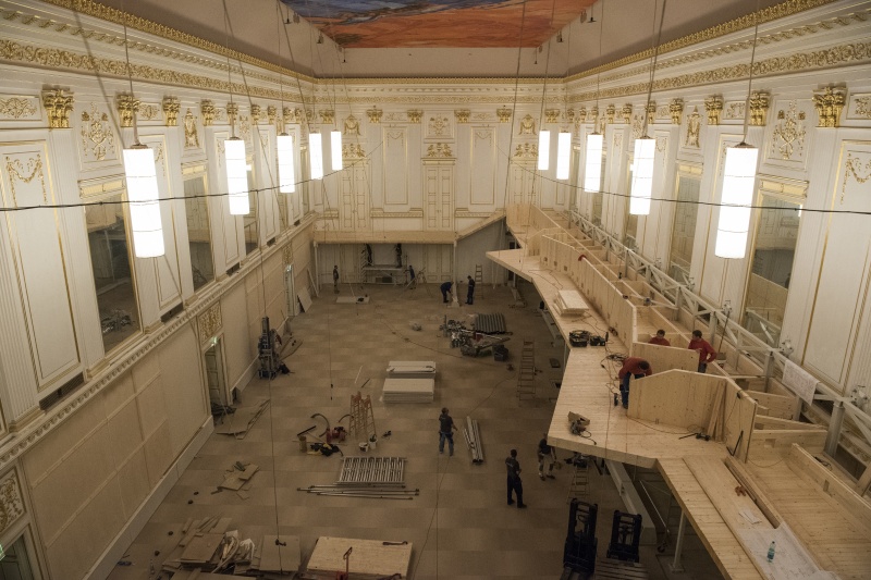 Großer Redoutensaal - Montage der Galerie