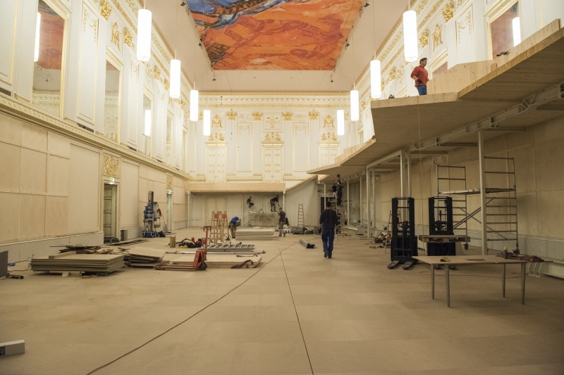 Großer Redoutensaal - Montage der Galerie