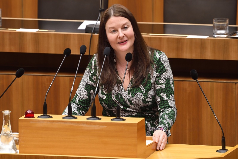 Nationalratsabgeordnete Karin Doppelbauer (N) am Rednerpult