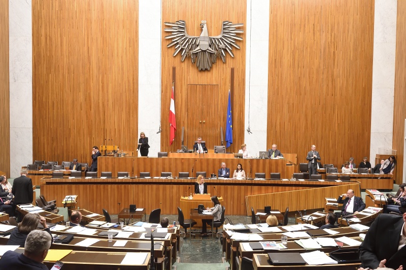 Nationalratsabgeordnete Claudia Gamon (N) am Rednerpult