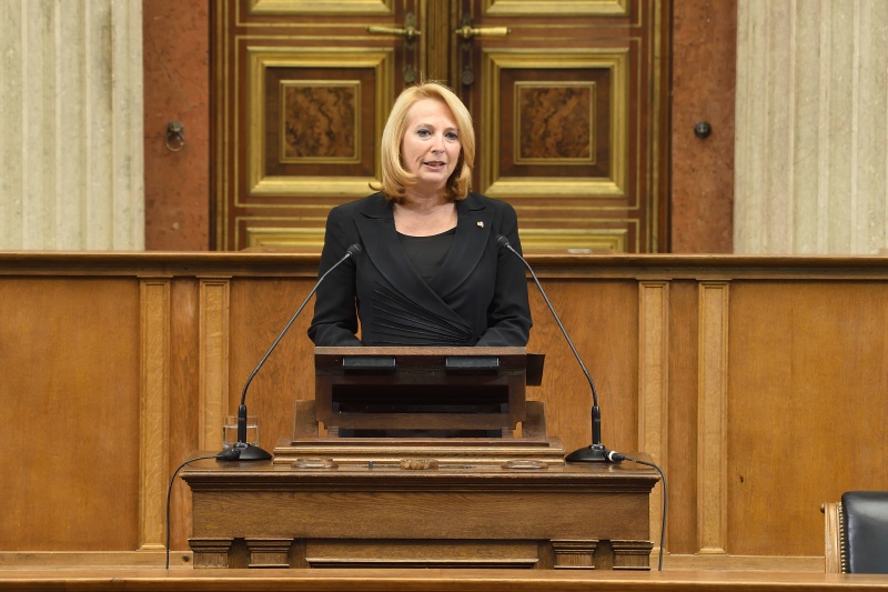 Nationalratspräsidentin Doris Bures (S) am Wort