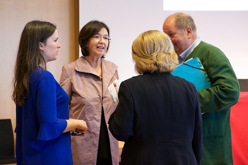 Ms. Tanja Malle, editor and expert, Ms. Christine Muttonen, President of the OSCE PA, Ms. Arta Dade, Head of the Albanian Delegation to the OSCE PA, and Mr. Marjan Sturm, Chairman of the Advisory Council for the Slovenian Ethnic Minorities in the Federal Chancellery