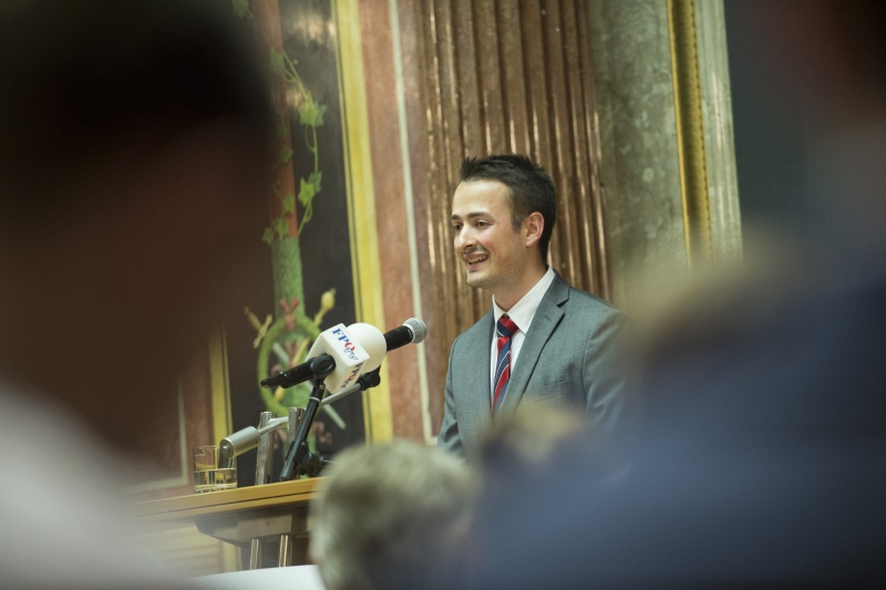 RFS Bundesobmann Felix Mayrbäurl am Rednerpult