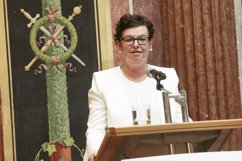 Begrüßung durch Nationalratsabgeordnete Gabriele Tamandl (V)