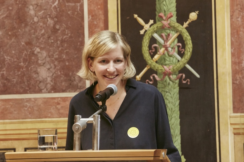 Dankesworte der Siegern Katarina Lackner,  Kicken ohne Grenzen