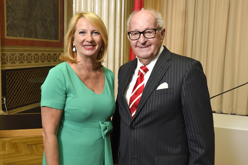 Von links: Nationalratspräsidentin Doris Bures (S), Manfried Welan