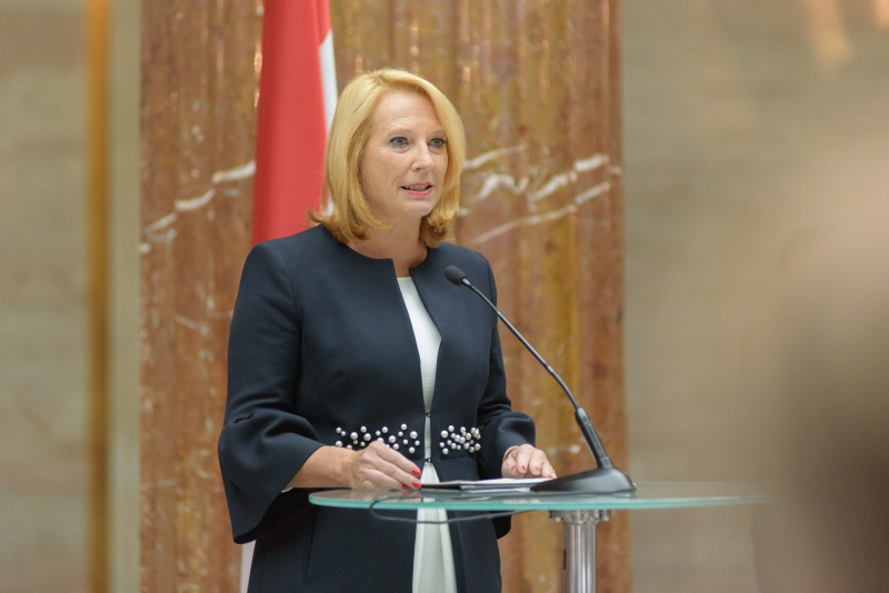 Begrüßung der Gäste durch Nationalratspräsidentin Doris Bures (S)