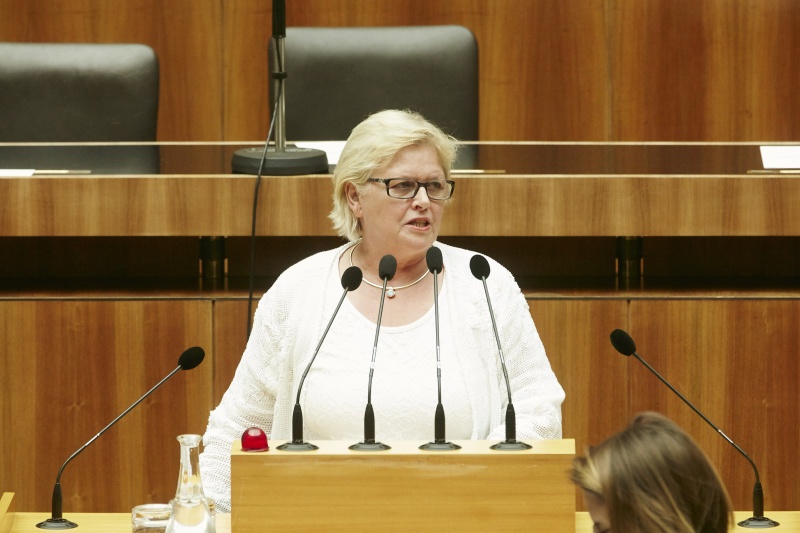 Nationalratsabgeordnete Dorothea Schittenhelm (V) am Rednerpult