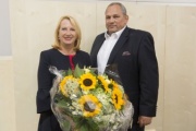 Nationalratspräsidentin Doris Bures (S) und Projektleiter Burghauptmannschaft Robert Neunteufel 