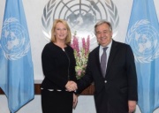Von links: Nationalratspräsidentin Doris Bures (S) und UN-Generalsekretär António Guterres