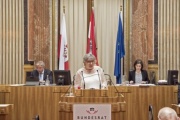 Bundesrätin Inge Posch-Gruska (S) am Rednerpult