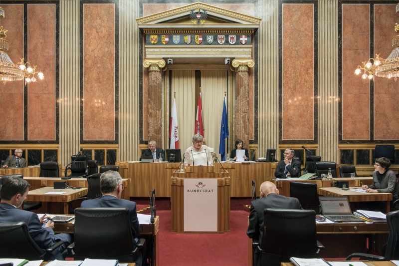 Bundesrätin Inge Posch-Gruska (S) am Rednerpult