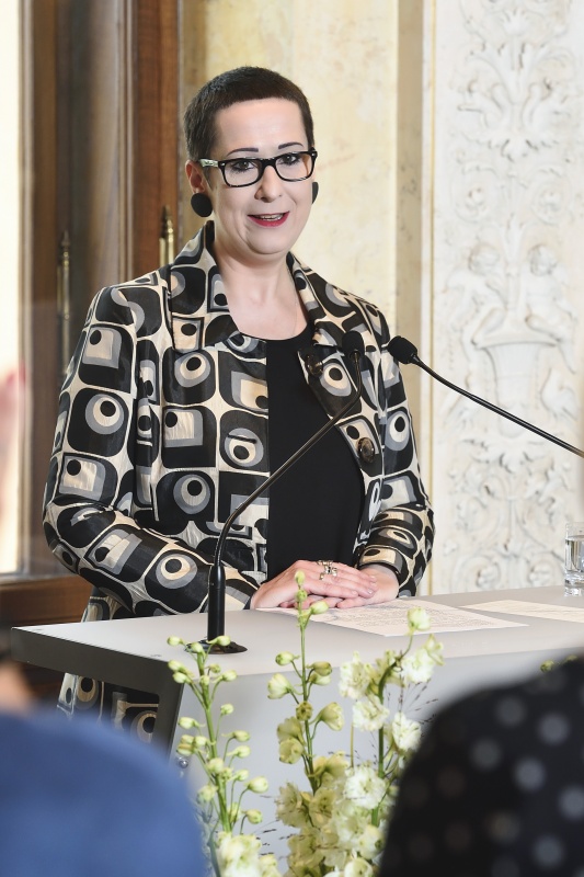 Dankesworte von der stellv. Generalsekretärin des des Allgemeinen Entschädigungsfonds für Opfer des Nationalsozialismus Christine Schwab