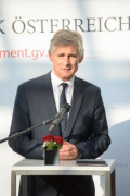 Begrüßung durch den Generalsekretär für auswärtige Angelegenheiten Michael Linhart am Empfang der Österreichischen Botschafter