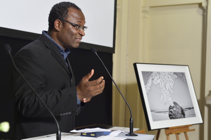 Preisträger Cletus Nelson Nwadike am Wort