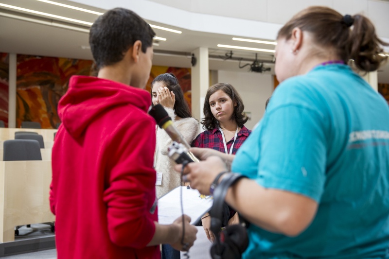 SchülerInnen informieren sich über den Weg eines Gesetzes von der Idee bis zur Verabschiedung