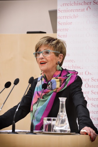 Präsidentin des Österreichischen Seniorenbundes Ingrid Korosec (V) am Wort