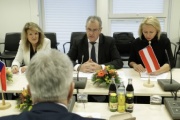 Aussprache. Österreichische Delegation mit Bundesratspräsident Edgar Mayer (V) (mi.)