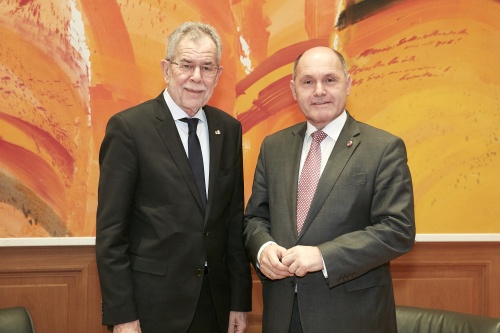 von links: Bundespräsident Alexander Van der Bellen und Nationalratspräsident Wolfgang Sobotka (V)