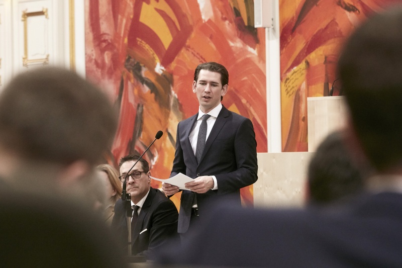 Regierungserklärung von Bundeskanzler Sebastian Kurz (V)