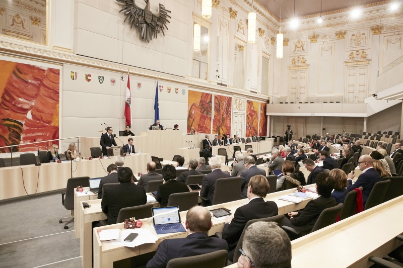 Regierungserklärung von Vizekanzler Heinz-Christian Strache (F). Blick Richtung SitzungsteilnehmerInnen