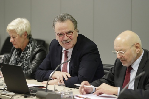 v.re.: Bundesratspräsident Reinhard Todt (S), Ewald Lindinger (S) und Monika Mühlwerth (F)