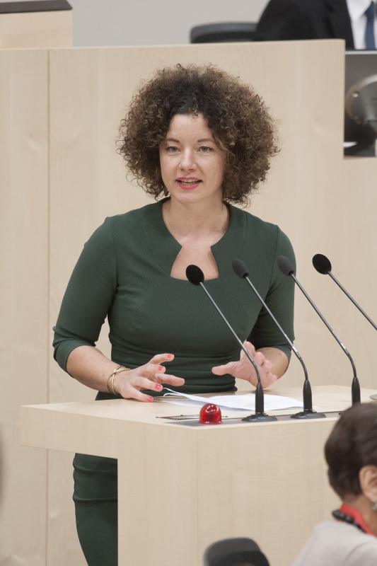 Am Rednerpult: Nationalratsabgeordnete Martha Bißmann (P)