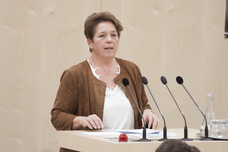 Am Rednerpult: Nationalratsabgeordnete Angela Lueger (S)