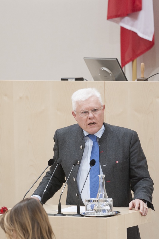 Am Rednerpult: Nationalratsabgeordneter Werner Neubauer (F)