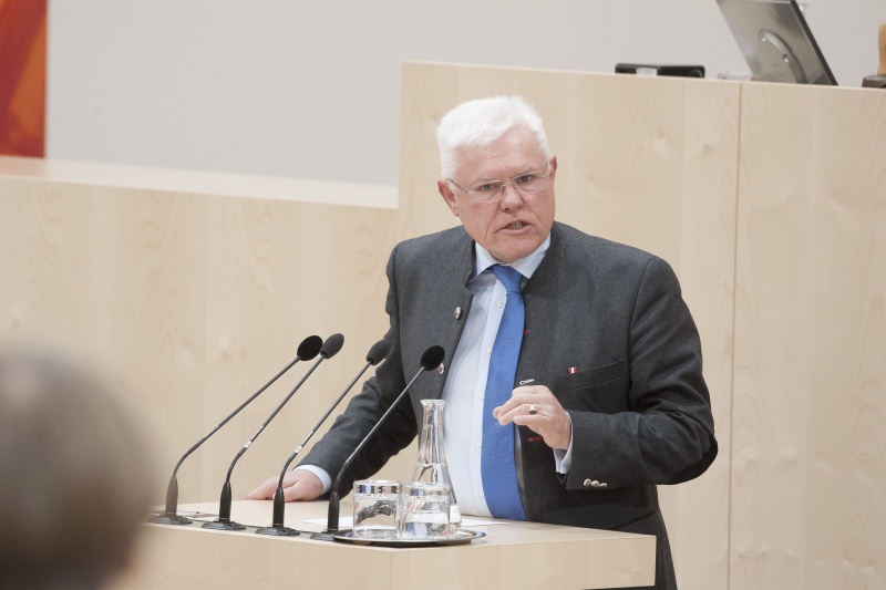 Am Rednerpult: Nationalratsabgeordneter Werner Neubauer (F)