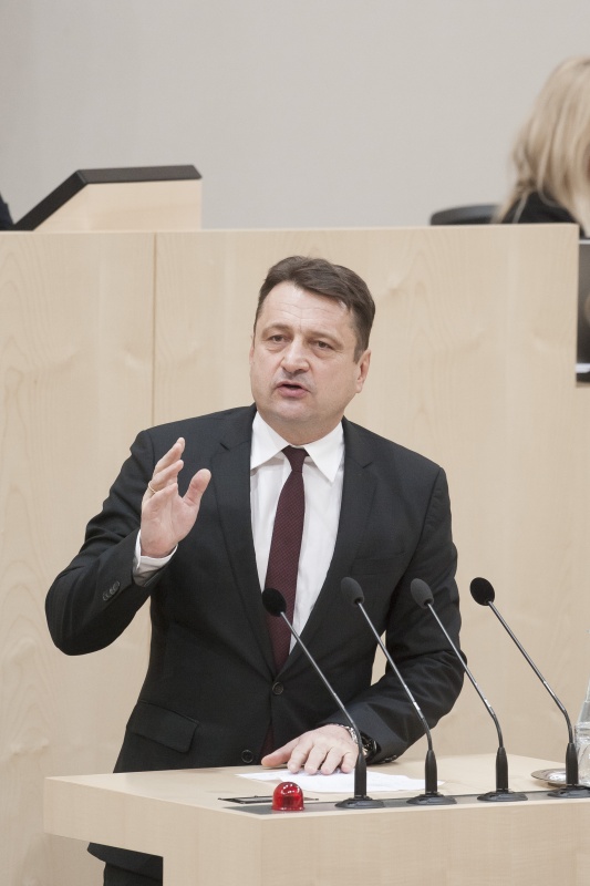 Am Rednerpult: Nationalratsabgeordneter Klaus Fürlinger (V)