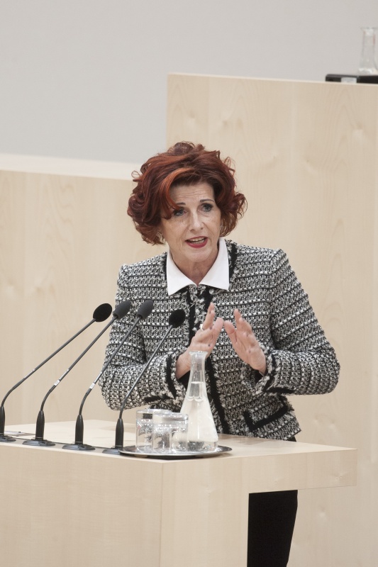 Am Rednerpult: Nationalratsabgeordnete Brigitte Povysil (F)