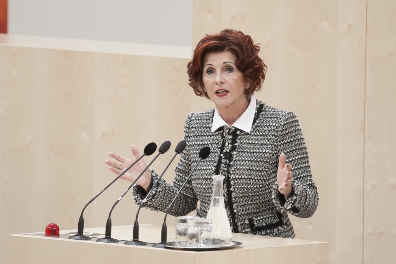 Am Rednerpult: Nationalratsabgeordnete Brigitte Povysil (F)